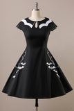 Vestido de Halloween con estampado de murciélago