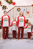 Conjuntos de pijamas de feliz Navidad a cuadros rojos de la familia