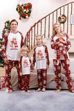 Pijama navideño familiar a juego a cuadros con copo de nieve
