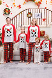 Estampado Rojo Navidad Familia A Juego Ropa De Pijama Conjuntos De Pijama Con Cuadros