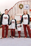 Pijama navideño familiar a cuadros de manga larga