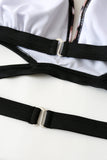 Traje de baño de leopardo marrón lace up