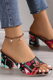 Sandalias gruesas de flores blancas Pantuflas