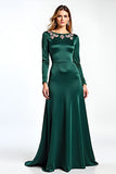 Vestido Madre de la Novia de Satén Rosa Scoop Scoop de Satén con Apliques