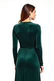 Vestido de Madre de la Novia con Escote en V y Terciopelo de Pino