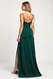 Vestido de dama de honor con tirantes finos de la línea Pine A