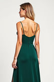 Vestido de dama de honor con tirantes finos de la línea Pine A