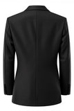 Blazer negro de hombre con solapa cruzada y muesca