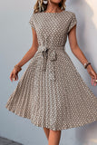 Vestido midi de verano A Line Floral Verde