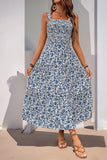 Vestido de verano floral negro de una línea de té