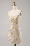 Vestido de regreso a casa bordado floral en flor albaricoque