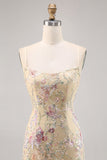 Vestido de regreso a casa bordado floral en flor albaricoque
