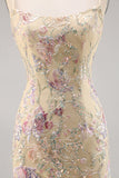 Vestido de regreso a casa bordado floral en flor albaricoque