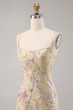 Vestido de regreso a casa bordado floral en flor albaricoque