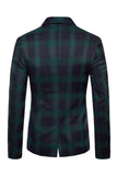 Blazer de baile de graduación a rayas con solapa chal azul marino