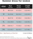 Chiffon Floral Summer Sun Beach Dresses for Women 2024 with V Neck Elastic Waist