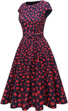 Mujeres Vestidos Casual Vintage Cocktail Tea Party Vestidos A-Line Vestidos de Trabajo de Verano