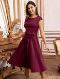 Mujeres Vestidos Casual Vintage Cocktail Tea Party Vestidos A-Line Vestidos de Trabajo de Verano