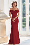 Champagne Off the Shoulder Swine Vestido Madre de la Novia con Apliques
