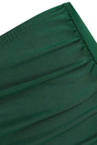 Traje de baño estampado verde de dos piezas