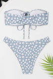Traje de baño floral rosa de dos piezas