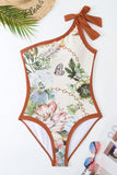 One Shoulder High Waist One Piece Swimwear con falda de playa