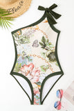 One Shoulder High Waist One Piece Swimwear con falda de playa