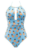 Trajes de baño Halter navy de una pieza