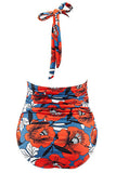 Flower One Piece Halter Traje de baño