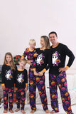 Pijamas de Halloween Familiares de Manga Larga Estampados en Negro