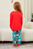Pijamas a juego para la familia con estampado de Santa Claus de Merry Christmas rojo