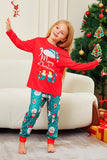 Pijamas a juego para la familia con estampado de Santa Claus de Merry Christmas rojo