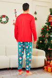 Pijamas a juego para la familia con estampado de Santa Claus de Merry Christmas rojo