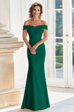 Champagne Off the Shoulder Swine Vestido Madre de la Novia con Apliques