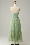 Princess A Line Sweetheart Light Purple Long Prom Dress con bordado
