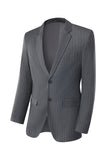 Trajes de boda grises grises de 3 piezas con muescas en la solapa slim fit