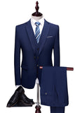 Trajes de esmoquin casual azul marino de 3 piezas Slim Fit