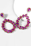 Pendientes Lágrima Glitz Fucsia