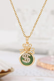 Collar golden money bag