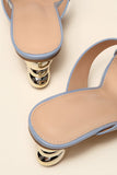 Tacones altos en forma de dedo del pie cuadrado