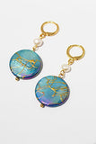 Pendientes de perlas azules