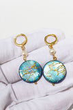 Pendientes de perlas azules