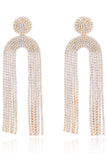 Pendientes colgantes de diamantes de imitación blancos
