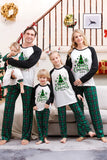 Conjuntos de pijamas verdes de la familia Plaid Family Merry Christmas