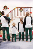 Conjuntos de pijamas verdes de la familia Plaid Family Merry Christmas