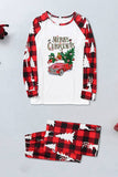 Pijama navideño familiar estampado a cuadros