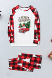 Pijama navideño familiar estampado a cuadros