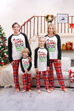 Conjuntos de pijamas navideños a juego con estampado a cuadros negros