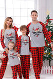 Imprimir Pijama de Navidad Familiar con Cuadros Rojos