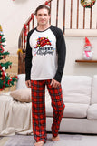 Pijama navideño familiar a cuadros de manga larga